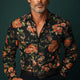 Men's Vintage Western Print Long Sleeve Shirt