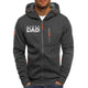 Men's Lettering Print Hoodie Zip-Up Jacket