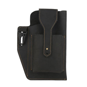 Men's Retro Casual Cell Phone Leather Waist Bag