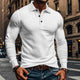 Men's Casual Elastic Long Sleeve POLO Shirt