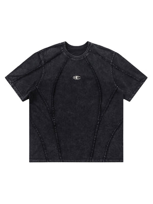 Split Raw Edge Short Sleeve T-shirt