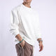 Men's Solid Color Textured Round Neck Long Sleeve T-shirt