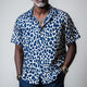 Men's Spring Fashion Leopard Print Casual Sports Short Sleeve Shirt