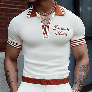 Men's Summer Fashion Polo Neck Slim Fit T-Shirt