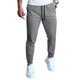 Men's Solid Color Elastic Waist Casual Pants