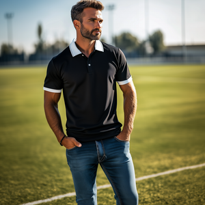 Men's Classic Business Casual Skin-friendly Mercerized Cotton POLO Shirt