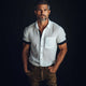 Men's Summer Cool Ice Silk Wrinkled Casual Short-Sleeved Shirt