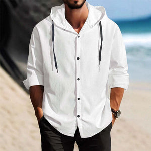 Men's Solid Color Casual Long Sleeve Hoodie