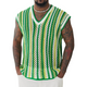 Men's Summer Fashion Leisure Vacation V-neck Hollow Knitted Tank Top