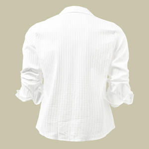 Men's Solid Color Striped Lapel Long Sleeve Shirt