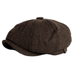 Men's Vintage Herringbone Woolen Beret