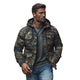 Men's Casual Outdoor Camouflage Hooded Multi-Pocket Single-Breasted Jacket