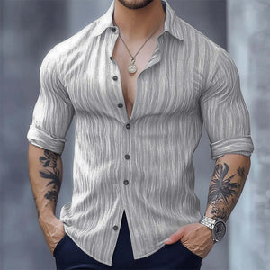 Men's Basic Casual Comfort Long Sleeve Shirt
