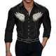 Men's Casual Printed Long Sleeve Shirt