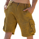 Men's Spring Classic Casual Linen Multi-Pocket Shorts