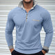 Men's Colorblock Long Sleeve Lapel Polo Shirt