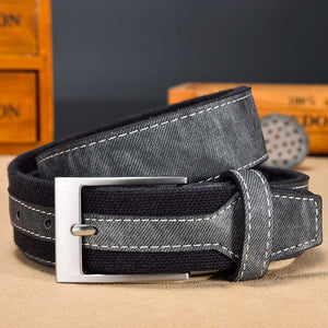 Men's Versatile Vintage Canvas Patchwork Belt