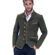 Men's Vintage Army Green Stand Collar Twill Button Jacket