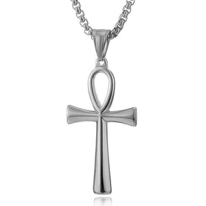 Vintage Casual Knot Cross Necklace