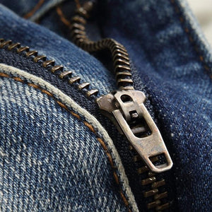 Men's Punk Patchwork Ripped Stretch Jeans