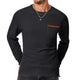 Men's Casual Waffle Round Neck Patch Pocket Slim Fit Long Sleeve T-Shirt