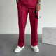 Men's Solid Color Elastic Waist Straight Casual Pants