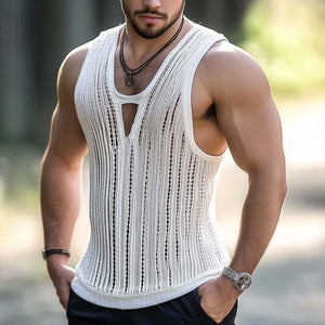 Men's Comfortable Summer Basics Classic Knit Tank Top