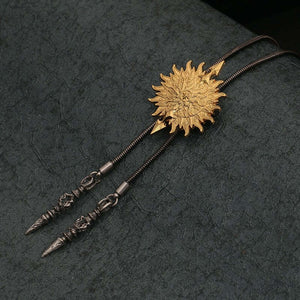 Men's Adjustable Metal Chain Bolo Tie Necklace