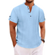 Men's Casual Stand Collar Short Sleeve Shirt