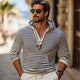 Men's Spring And Autumn Casual Classic Striped Hoodie