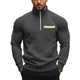 Men's Casual Zipper Stand Collar Solid Color Sweatshirt
