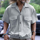 Men's Solid Waffle Short Sleeve Shirt