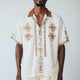 Men's Spring Fashion Embroidered Short Sleeve Shirt