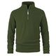 Men's Retro Casual Polar Fleece Solid Color Half Zip Sweatshirt