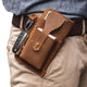 Men's Retro Casual Cell Phone Leather Waist Bag
