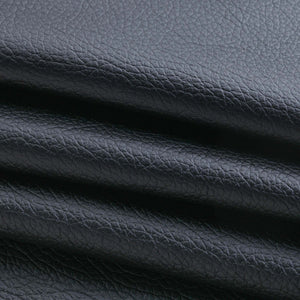 Men's Leather Stitching Zip-up Round Neck Long-sleeved T-shirt (Internal T-shirt Not Included)