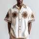 Men's Western Vintage Embroidered Short Sleeve Shirt