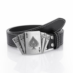 Men's Punk Style Playing Card Belt
