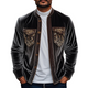 Men's Spring Fashion Retro Embroidered Velvet Long Sleeve Shirt