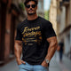 Men's Letter Print Short Sleeve Cotton T-Shirt