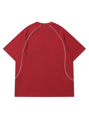 Retro Letter Print T-shirt