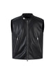 Motorcycle Multi Zipper PU Leather Vest