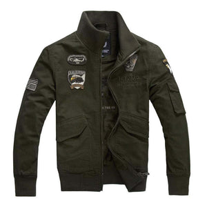Men's Vintage Zip-Up Bomber Jacket