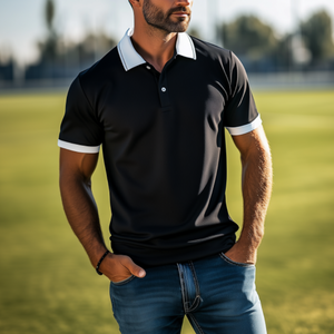 Men's Classic Business Casual Skin-friendly Mercerized Cotton POLO Shirt
