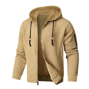 Men's Waffle Sport Hooded Jacket