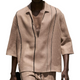 Men's Spring And Summer Fashion Casual V-neck Cotton And Linen Three-quarter Sleeve Shirt