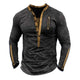 Men's Outdoor Tactical Zipper Henley Neck Long Sleeve T-Shirt
