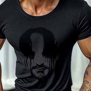 Men's Casual Printed Round Neck Short Sleeve T-Shirt