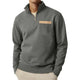 Men's Casual Half Zip Collar Chest Pocket Long Sleeve Sweatshirt