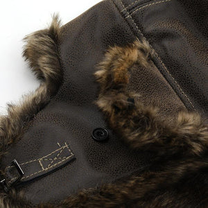 Men's Thick Warm Ear Protection Leather Hat
